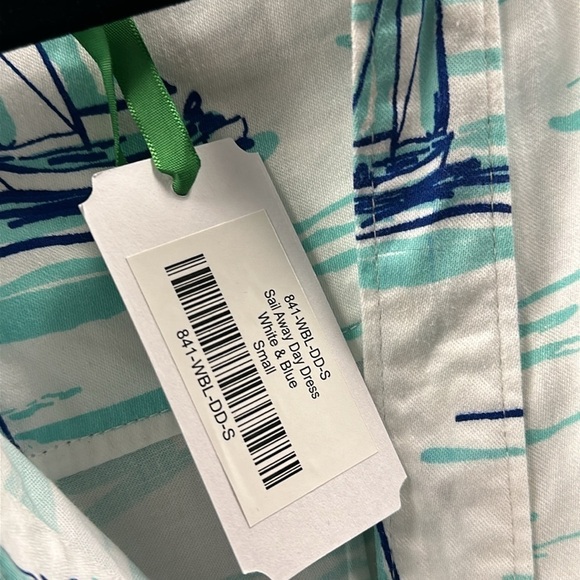 NWT Jayes Studio ‘Sail Away’ Day Dress White Blue Small Preppy Coastal Grandma - Picture 9 of 13